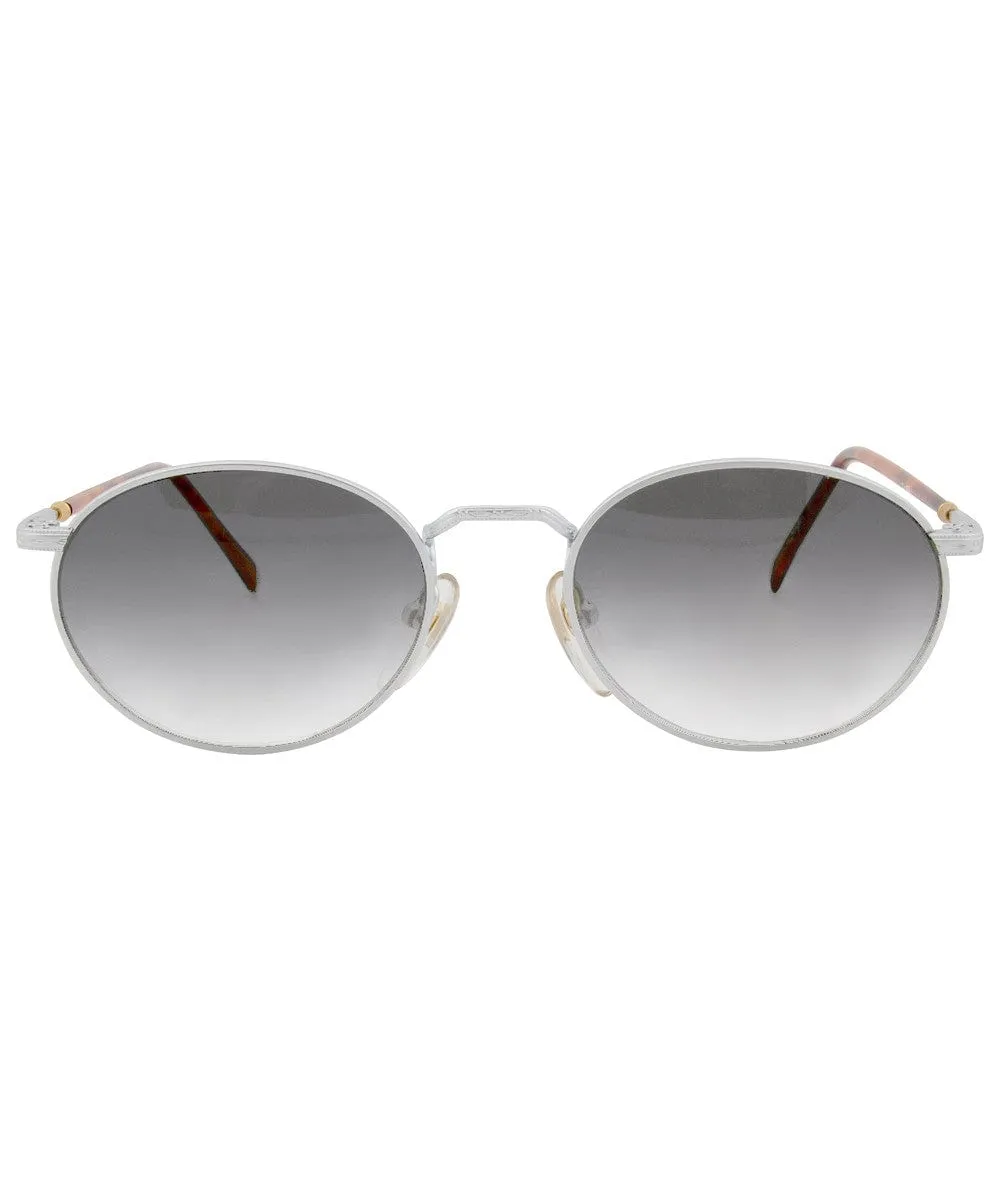 HIGHWIRE Silver/Smoke Oval Sunglasses sold by Giant Vintage product image thumbnail 3