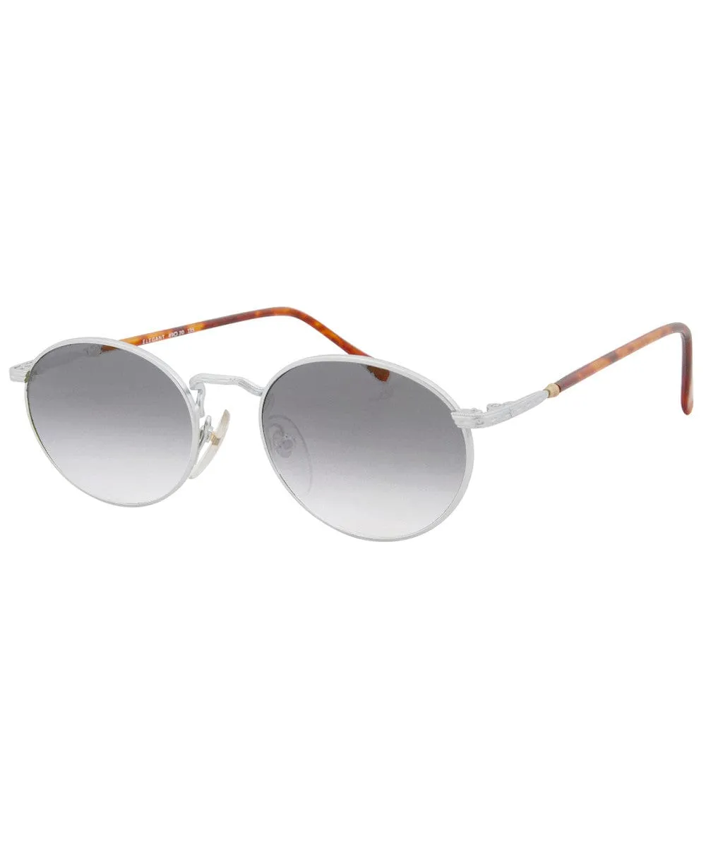 HIGHWIRE Silver/Smoke Oval Sunglasses sold by Giant Vintage product image thumbnail 2