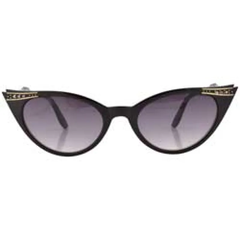MANDARINS Black Cat-Eye Sunglasses sold by Giant Vintage