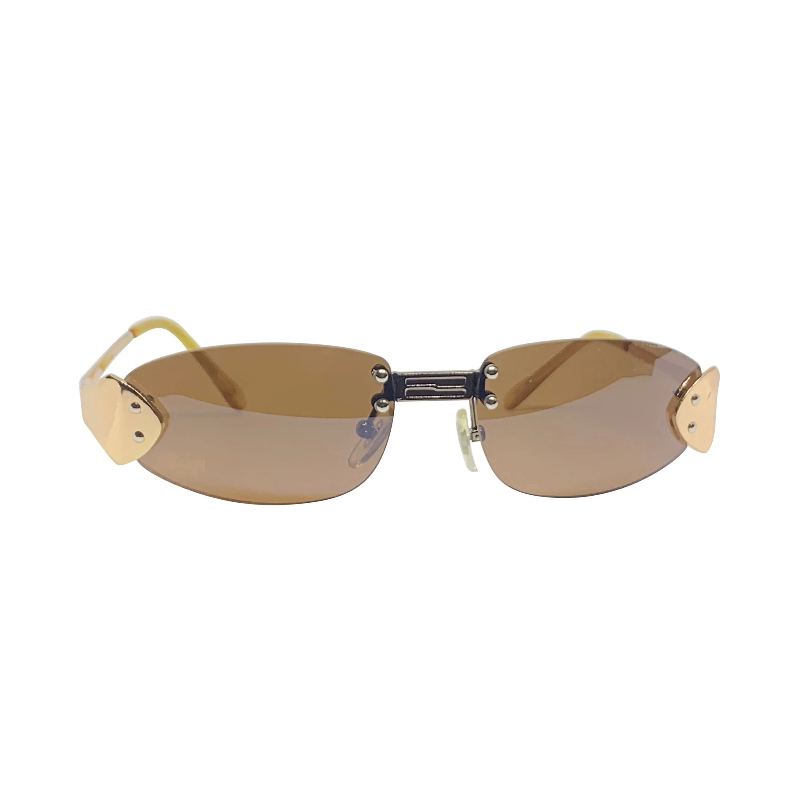 BERTHA Gold Rimless Sunnies sold by Giant Vintage