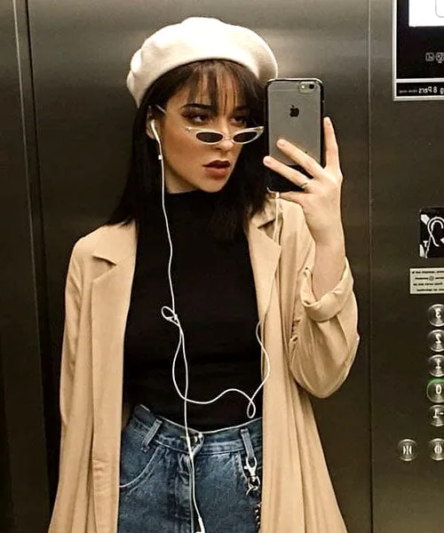 CAROLINA Frost/SD Slim Cat-Eye Sunglasses sold by Giant Vintage product image thumbnail 3