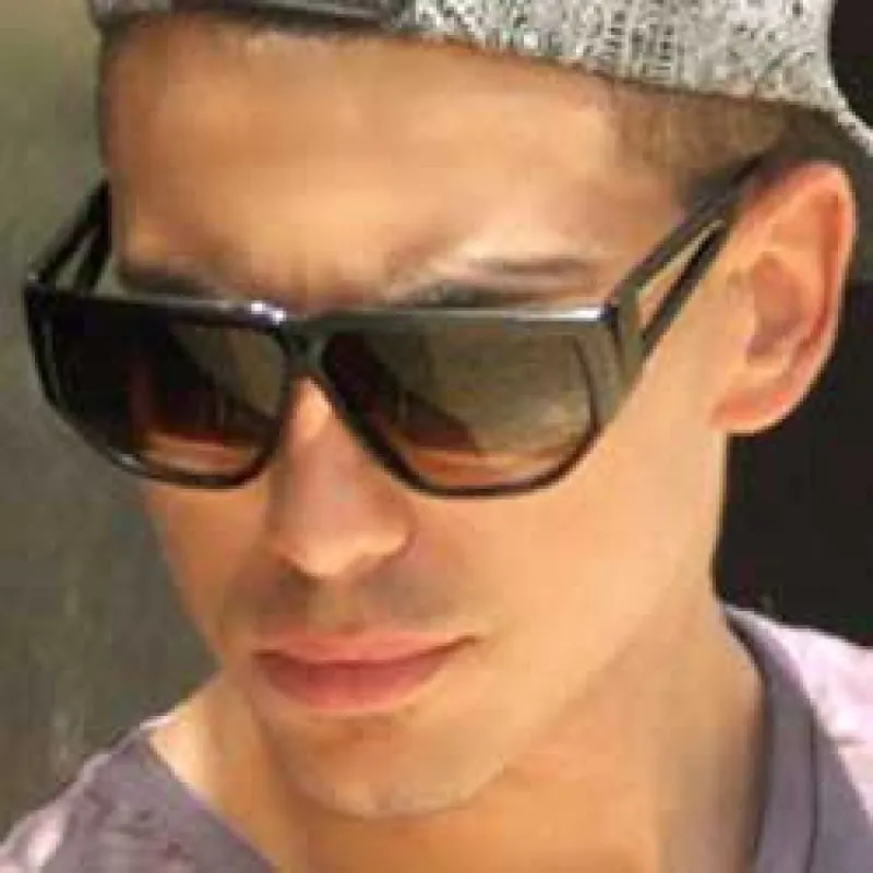 KIM JONG Black Mens Sunglasses sold by Giant Vintage