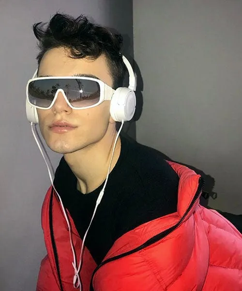 WEINER White/Mirror Indie Sunglasses sold by Giant Vintage product image thumbnail 4