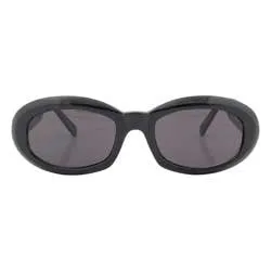 GO-GO Black Oval Sunglasses sold by Giant Vintage