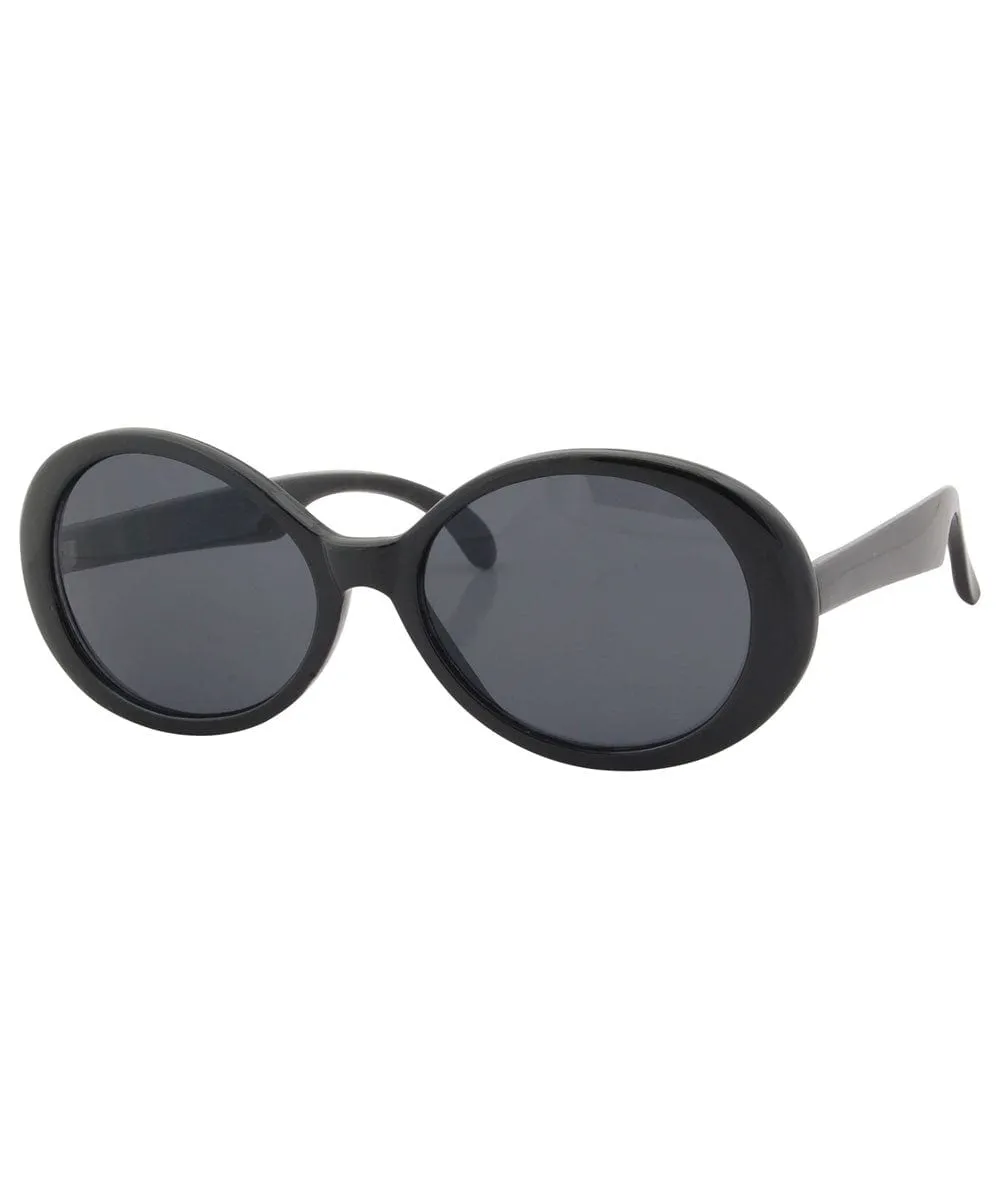 WHATEVER Black Oval Sunglasses sold by Giant Vintage product image thumbnail 2