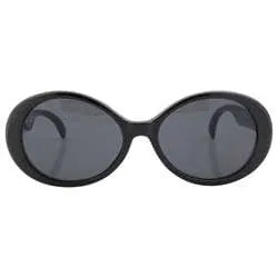 WHATEVER Black Oval Sunglasses sold by Giant Vintage
