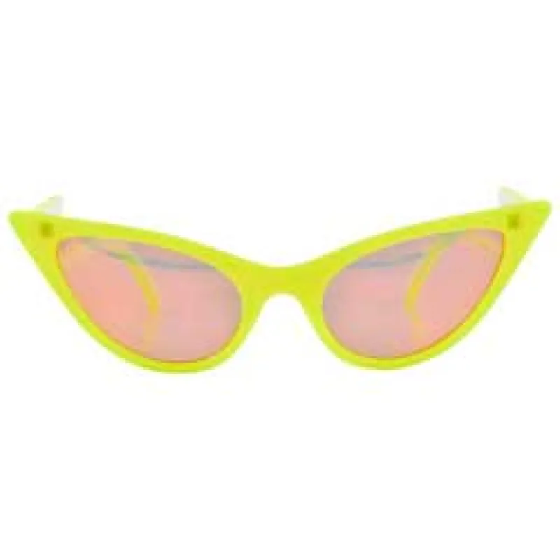 QUIZZY Yellow Cat-Eye Sunglasses sold by Giant Vintage