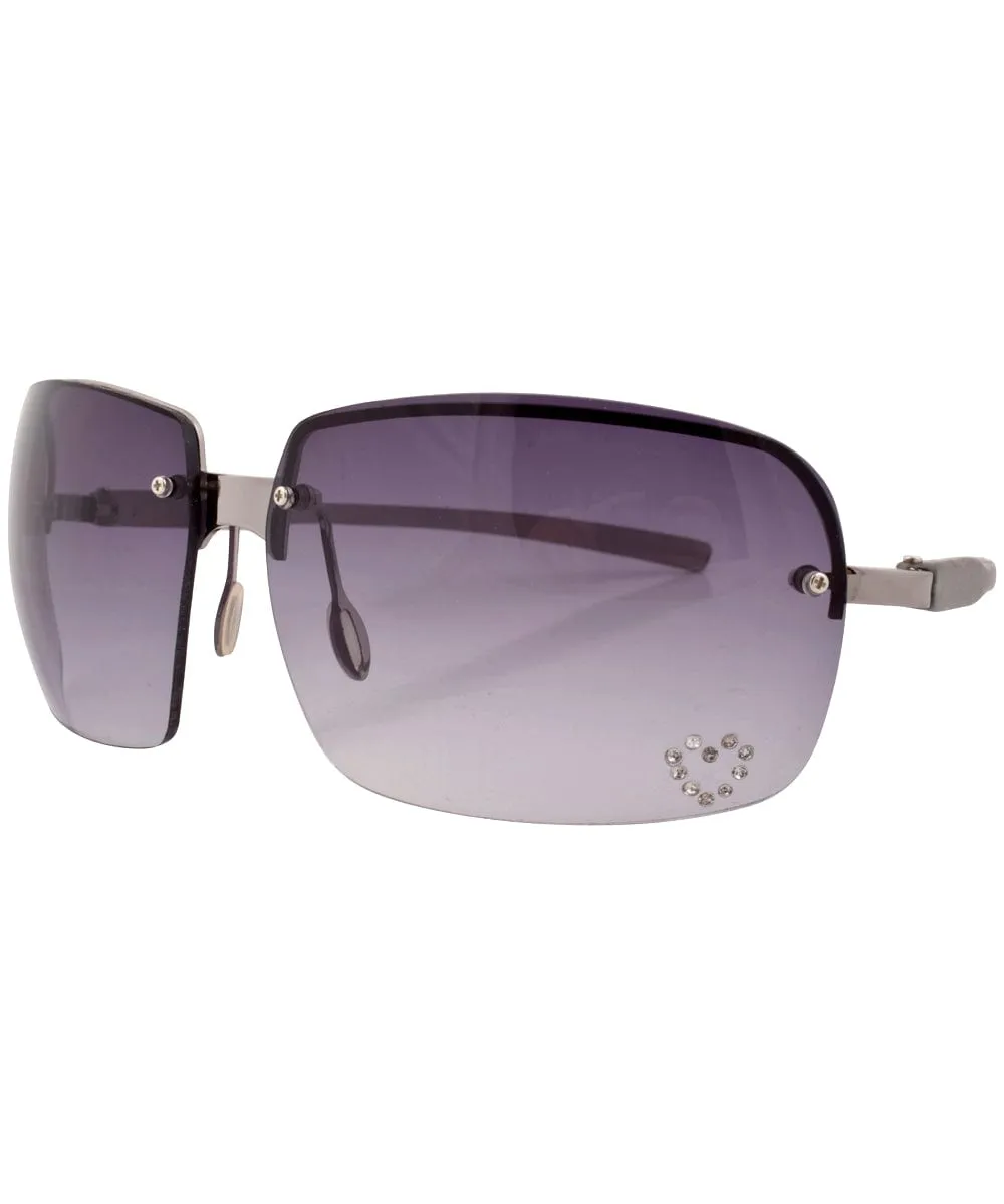 MERCY Smoke Rimless Sunglasses sold by Giant Vintage product image thumbnail 2