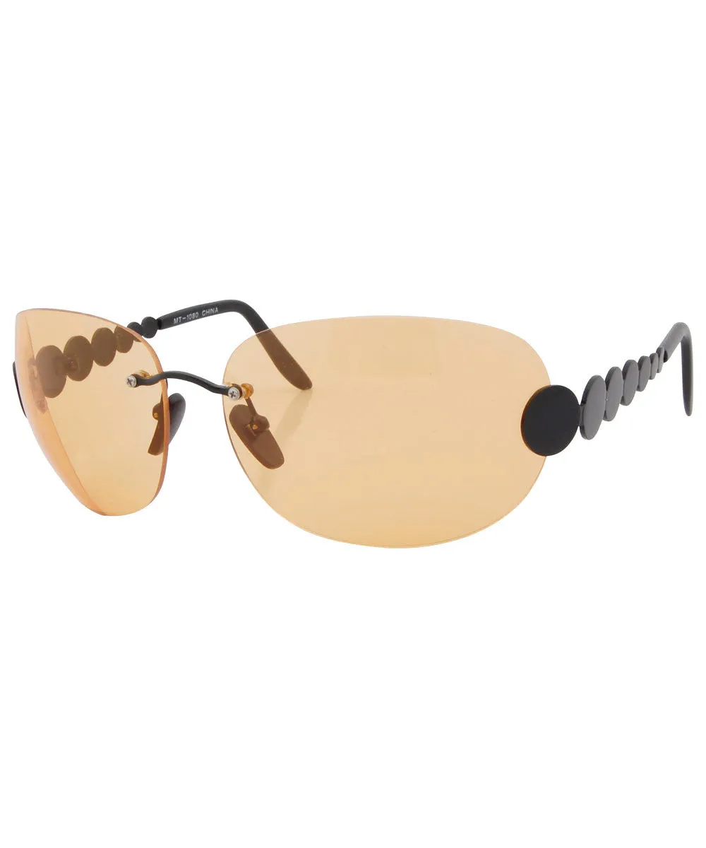 TASTY Orange/black Rimless Sunglasses sold by Giant Vintage product image thumbnail 2