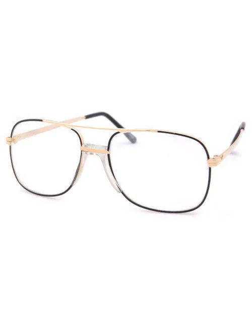 DASH Gold/Black Clear Glasses sold by Giant Vintage