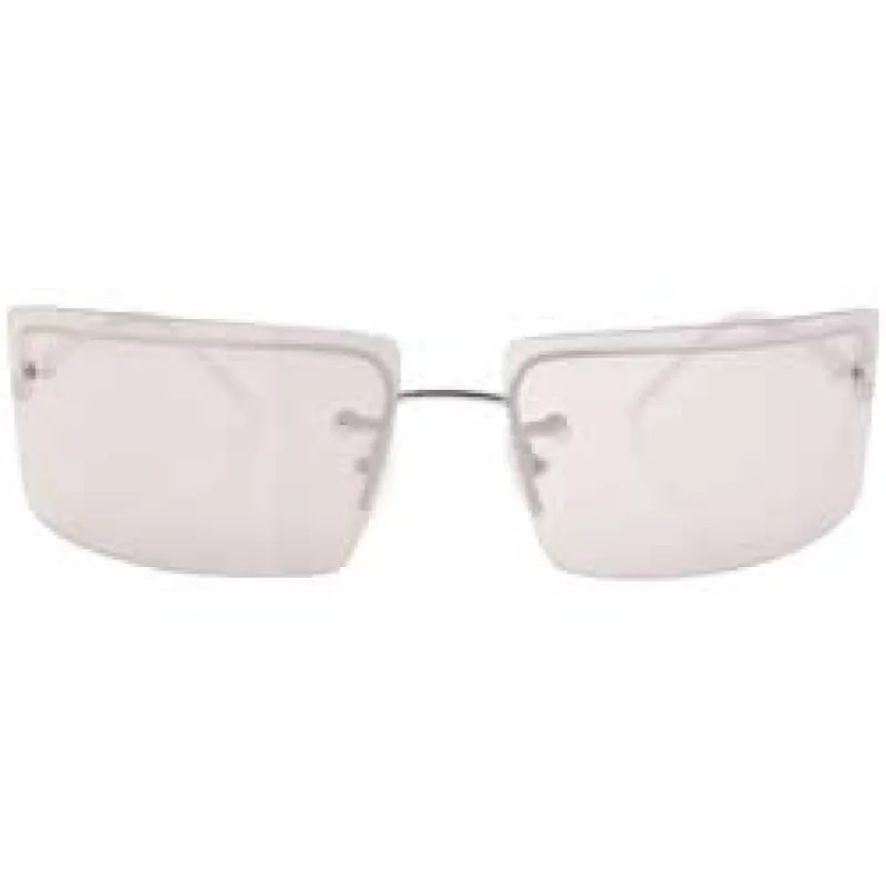 LE VRAI Silver/Flash Rimless Sunglasses sold by Giant Vintage