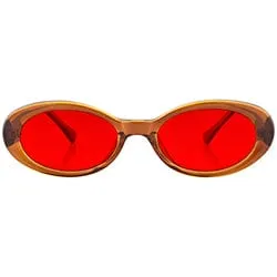 INSIGHT Brown/Red Oval Sunglasses sold by Giant Vintage