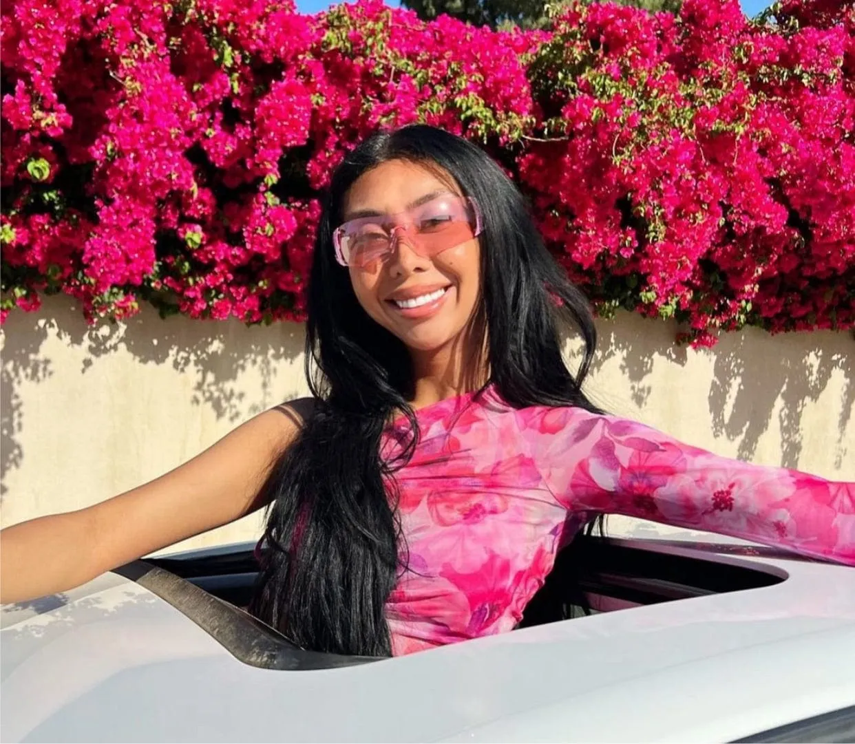BARBZ Pink Rimless Fashion Sunglasses sold by Giant Vintage product image thumbnail 5
