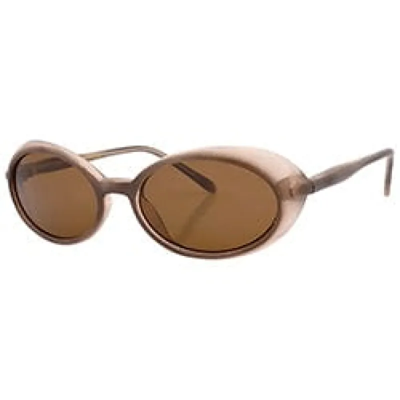 BOBBINS Brown Oval Sunglasses sold by Giant Vintage