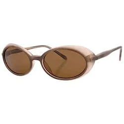BOBBINS Brown Oval Sunglasses sold by Giant Vintage