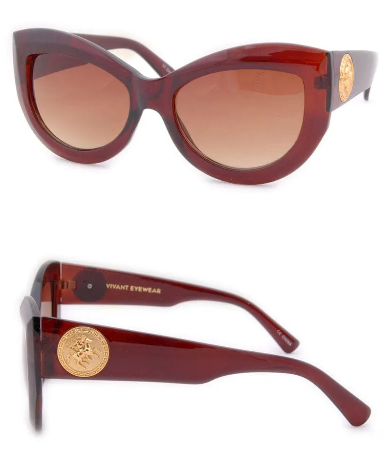 VENGA Brown Cat-Eye Sunglasses sold by Giant Vintage product image thumbnail 2