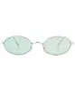 UPGRADE Silver/Green Oval Sunglasses sold by Giant Vintage