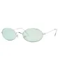 UPGRADE Silver/Green Oval Sunglasses sold by Giant Vintage
