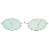 UPGRADE Silver/Green Oval Sunglasses sold by Giant Vintage