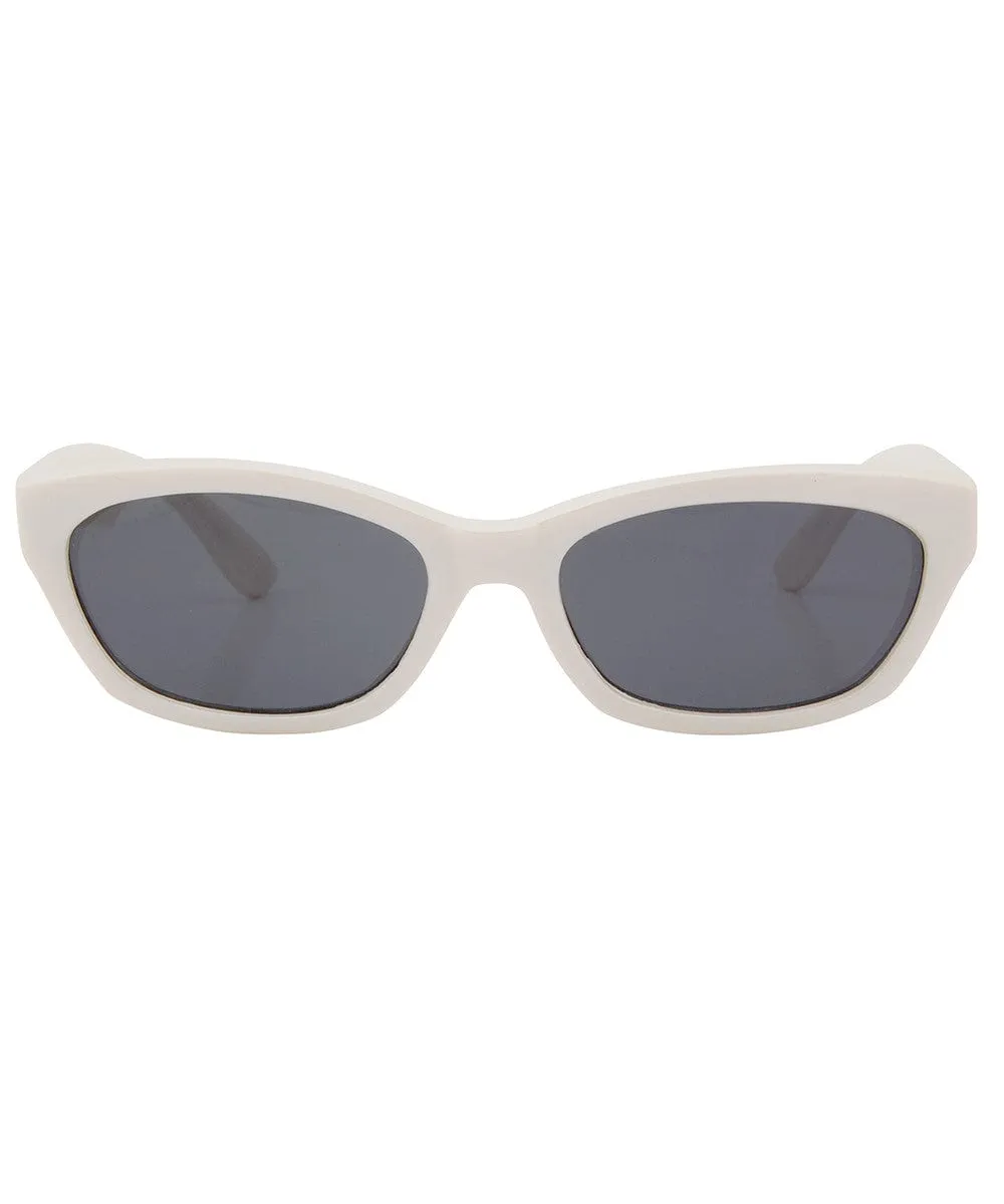KURL White Cat-Eye Sunglasses sold by Giant Vintage product image thumbnail 3