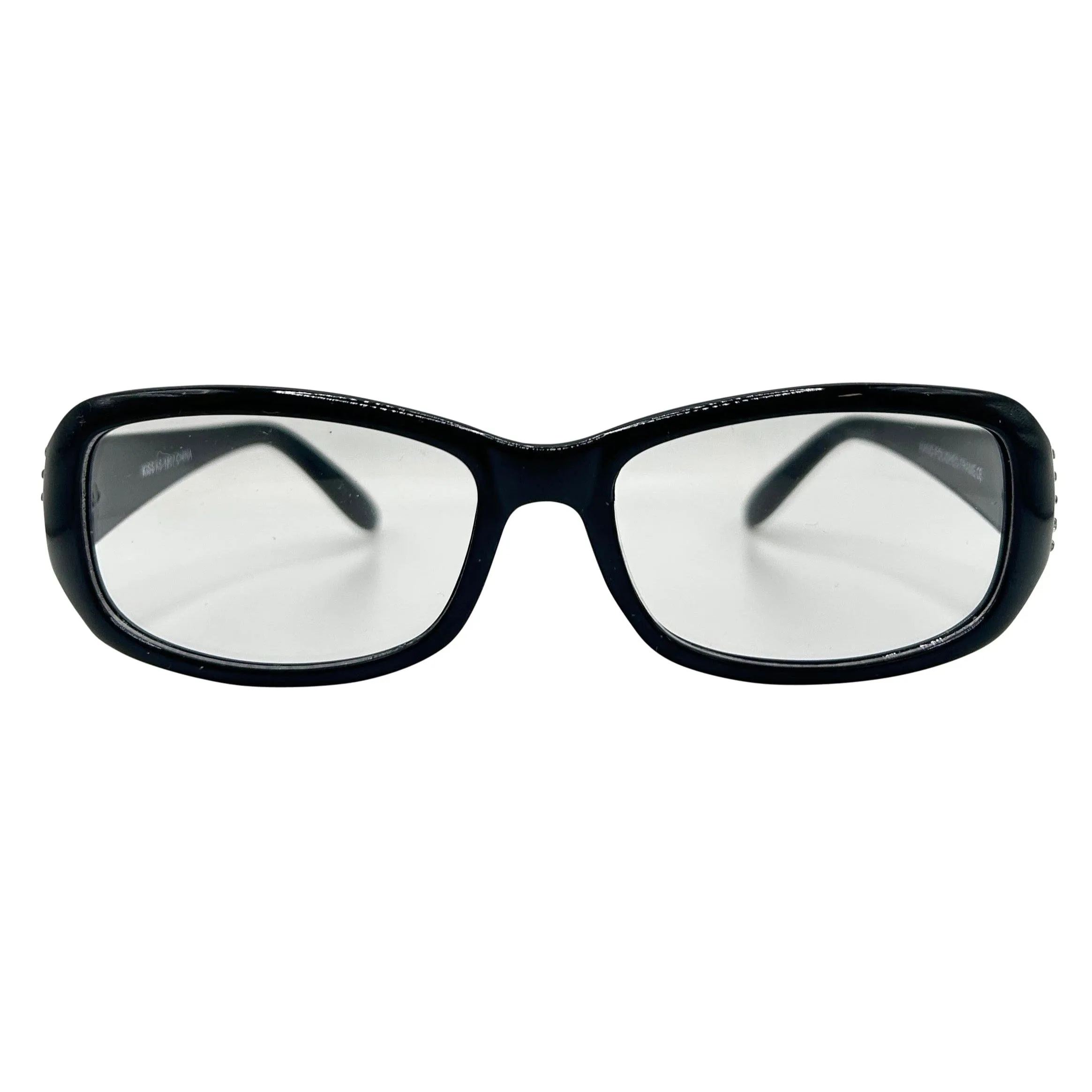 PRINCESSA Small Clear Rectangular 90s Glasses sold by Giant Vintage product image thumbnail 4