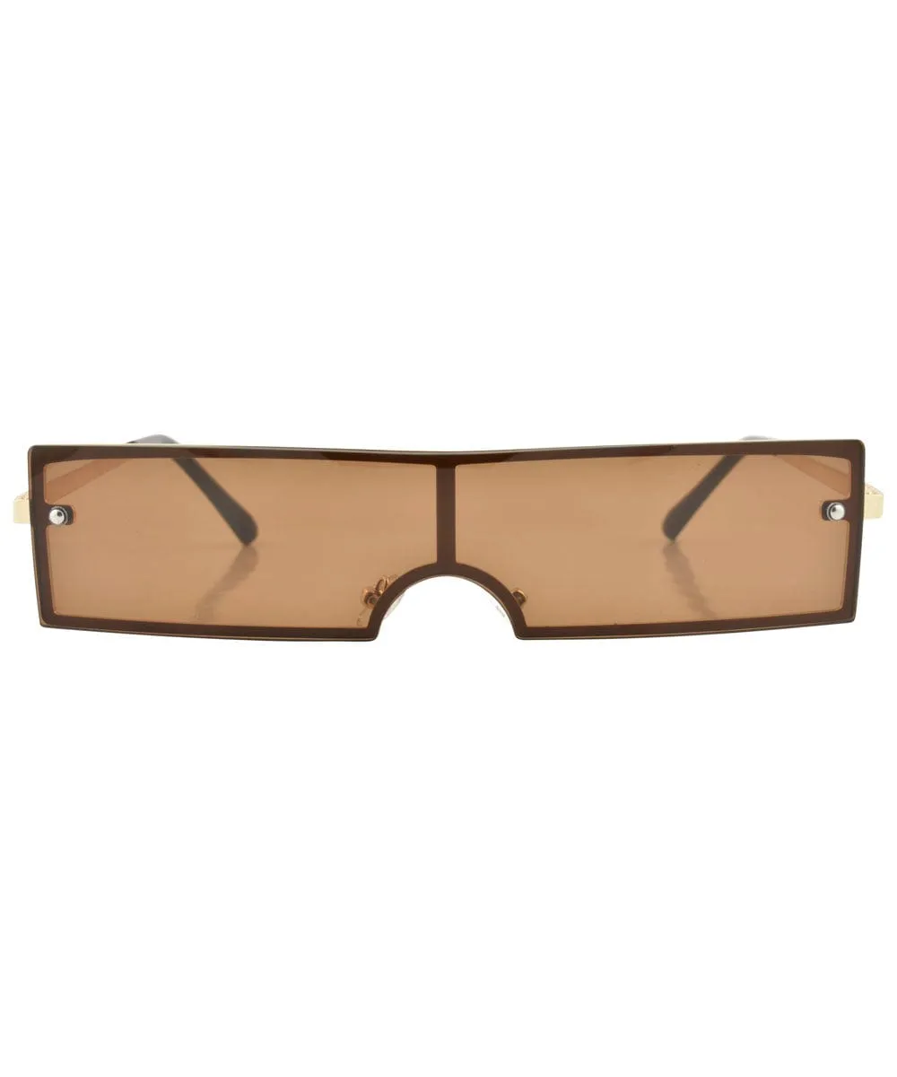 CHOW MEIN Brown Fashion-Forward Sunglasses sold by Giant Vintage product image thumbnail 2