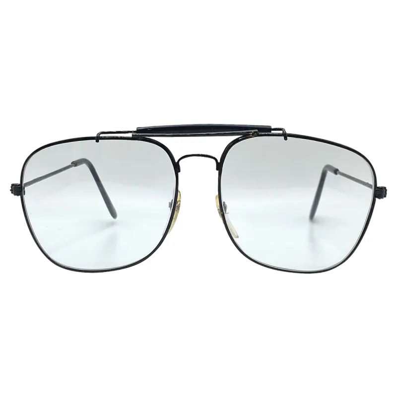 DEAN Black Clear Square Aviator Glasses sold by Giant Vintage