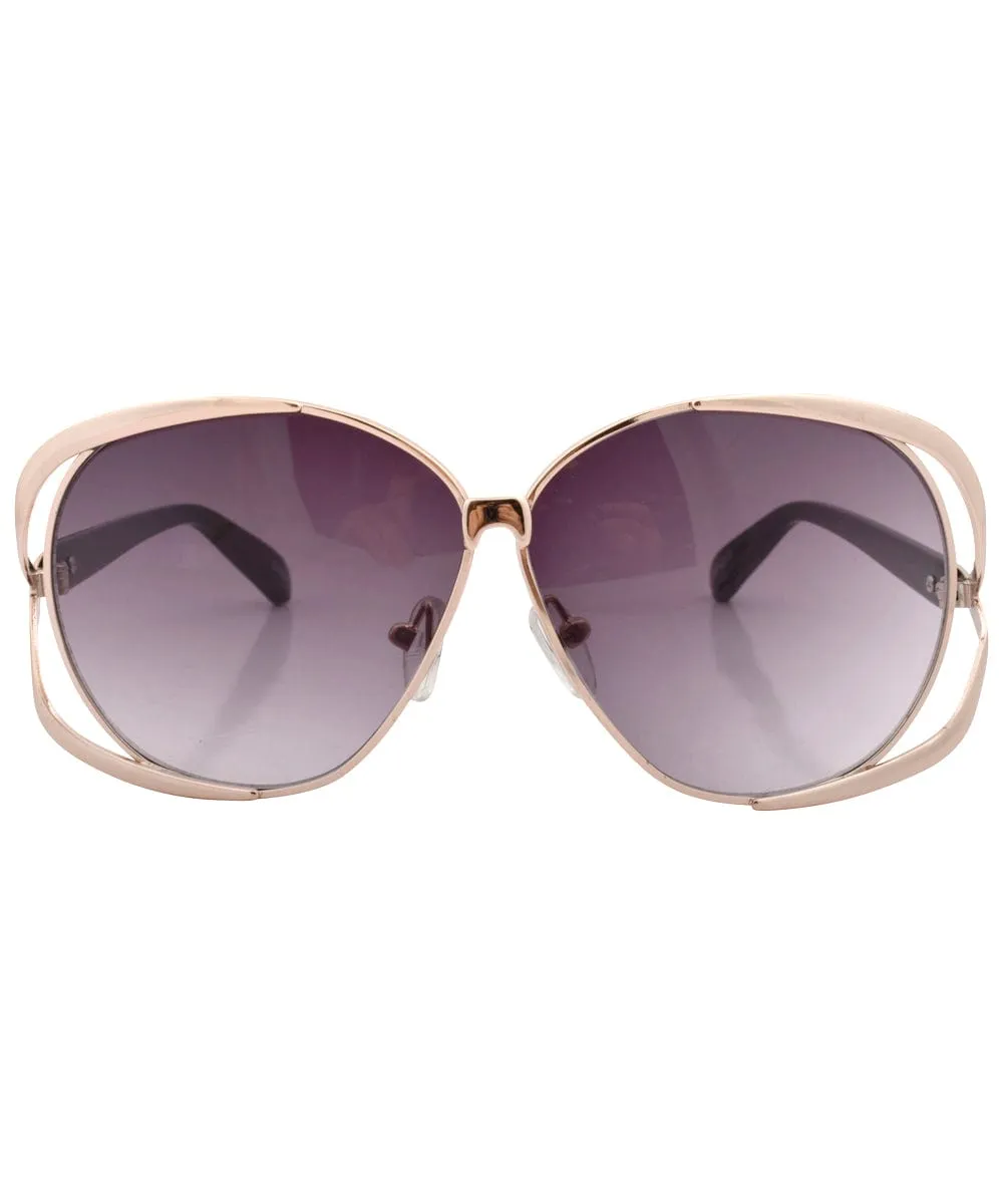 BIANCA Gold/Smoke Oversized Sunglasses sold by Giant Vintage product image thumbnail 3