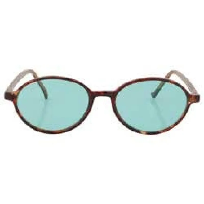 CARTER Demi/Green Oval Sunglasses sold by Giant Vintage