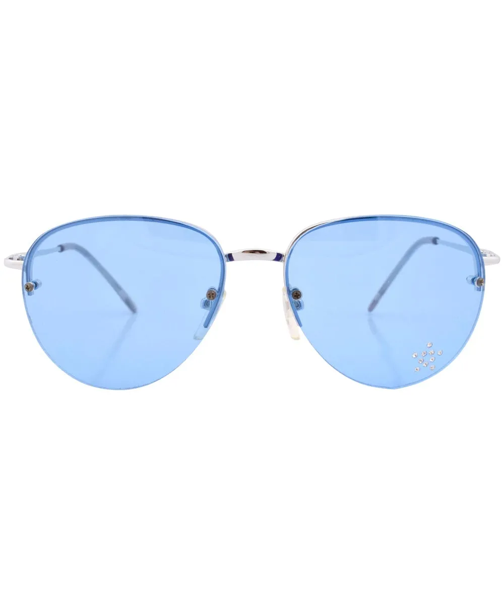 KISSIE Blue Aviator Sunglasses sold by Giant Vintage product image thumbnail 3