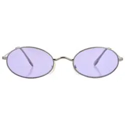 UPGRADE Gun/Purple Oval Sunglasses sold by Giant Vintage