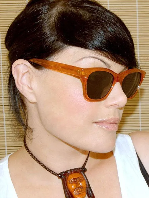 LANA Demi/Brown Cat-Eye Sunglasses sold by Giant Vintage product image thumbnail 3