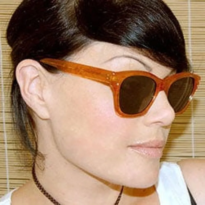 LANA Demi/Brown Cat-Eye Sunglasses sold by Giant Vintage