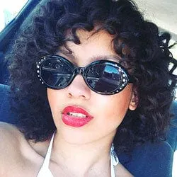 RHINESTONED Black/Smoke sold by Giant Vintage