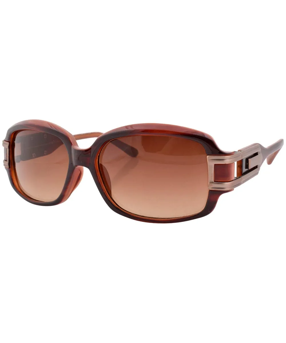 DAZZ Brown Oversized Sunglasses sold by Giant Vintage product image thumbnail 2