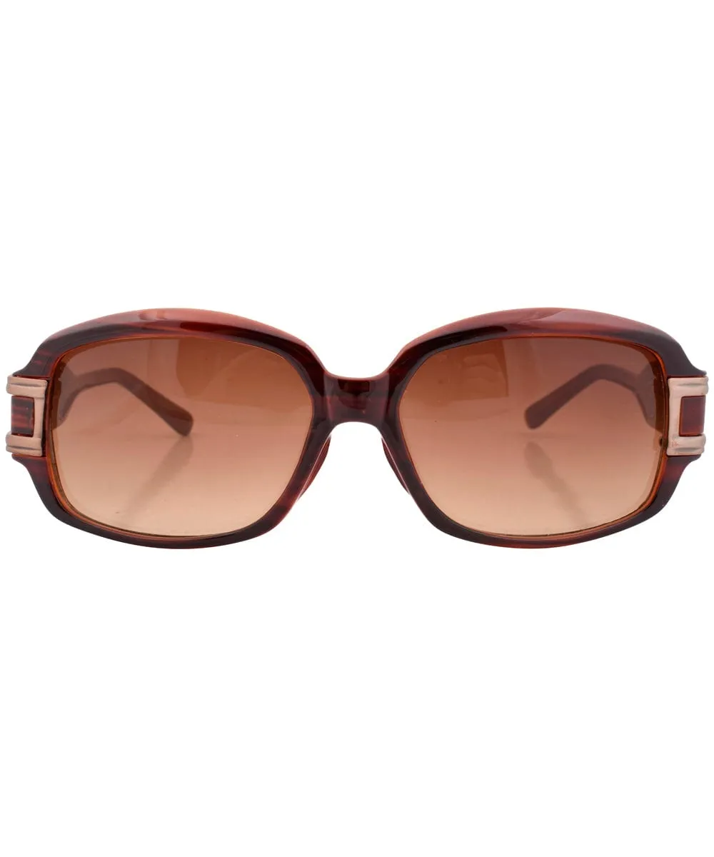 DAZZ Brown Oversized Sunglasses sold by Giant Vintage product image thumbnail 3