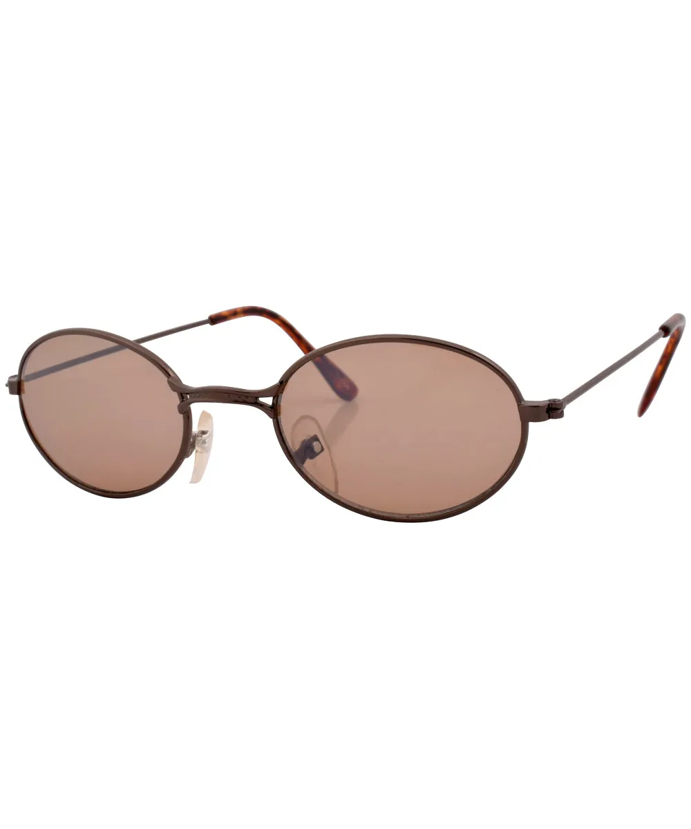 WEENIE Brown Oval Sunglasses sold by Giant Vintage product image thumbnail 2