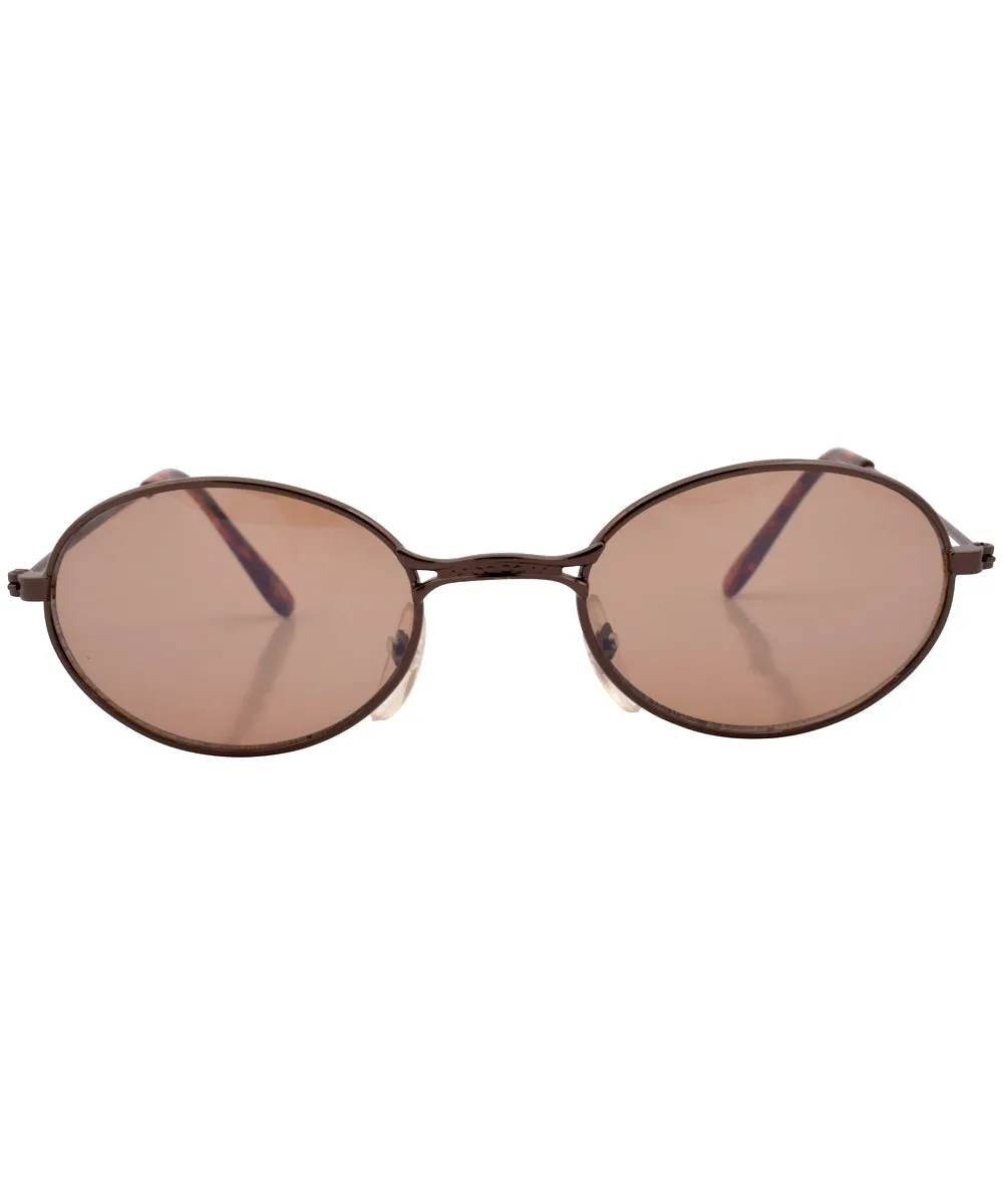 WEENIE Brown Oval Sunglasses sold by Giant Vintage product image thumbnail 3