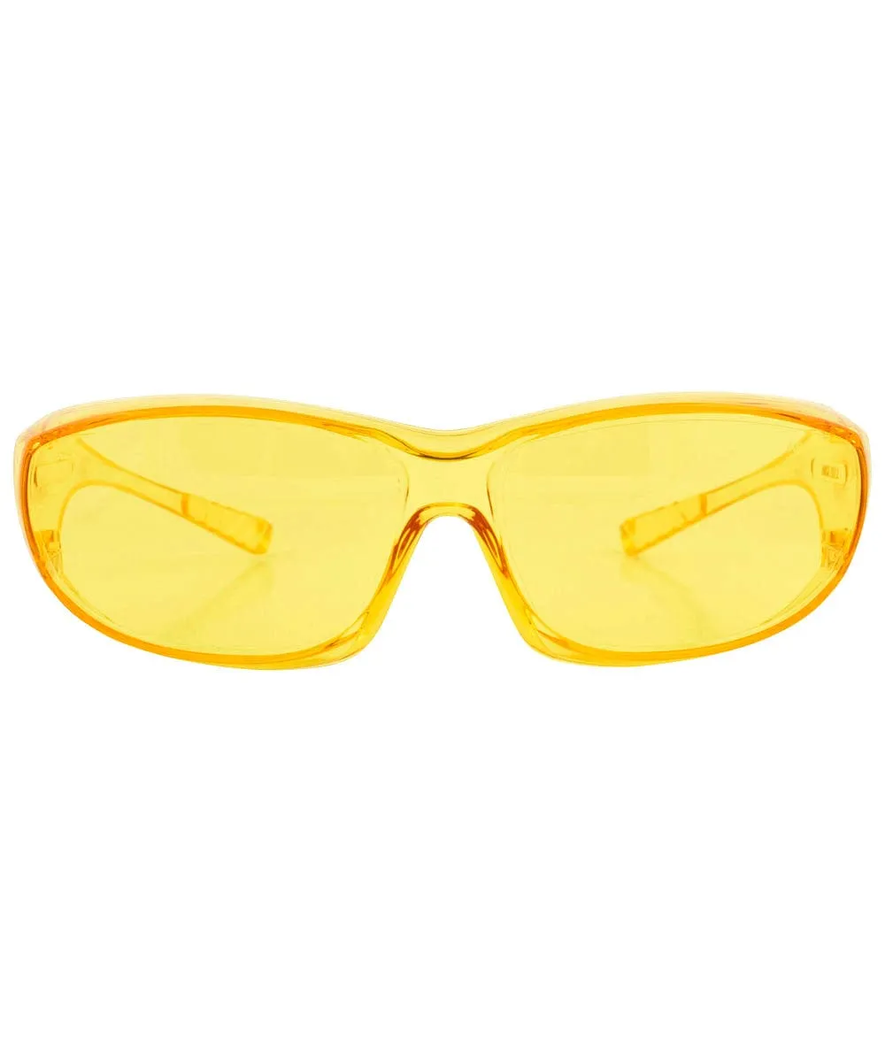 GASSS! Yellow Shield Sunglasses sold by Giant Vintage product image thumbnail 3