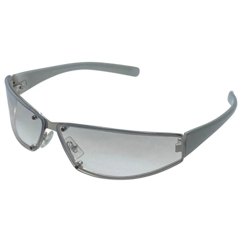 PAPYRUS Silver/Flash Sporty Wraparound Sunglasses sold by Giant Vintage