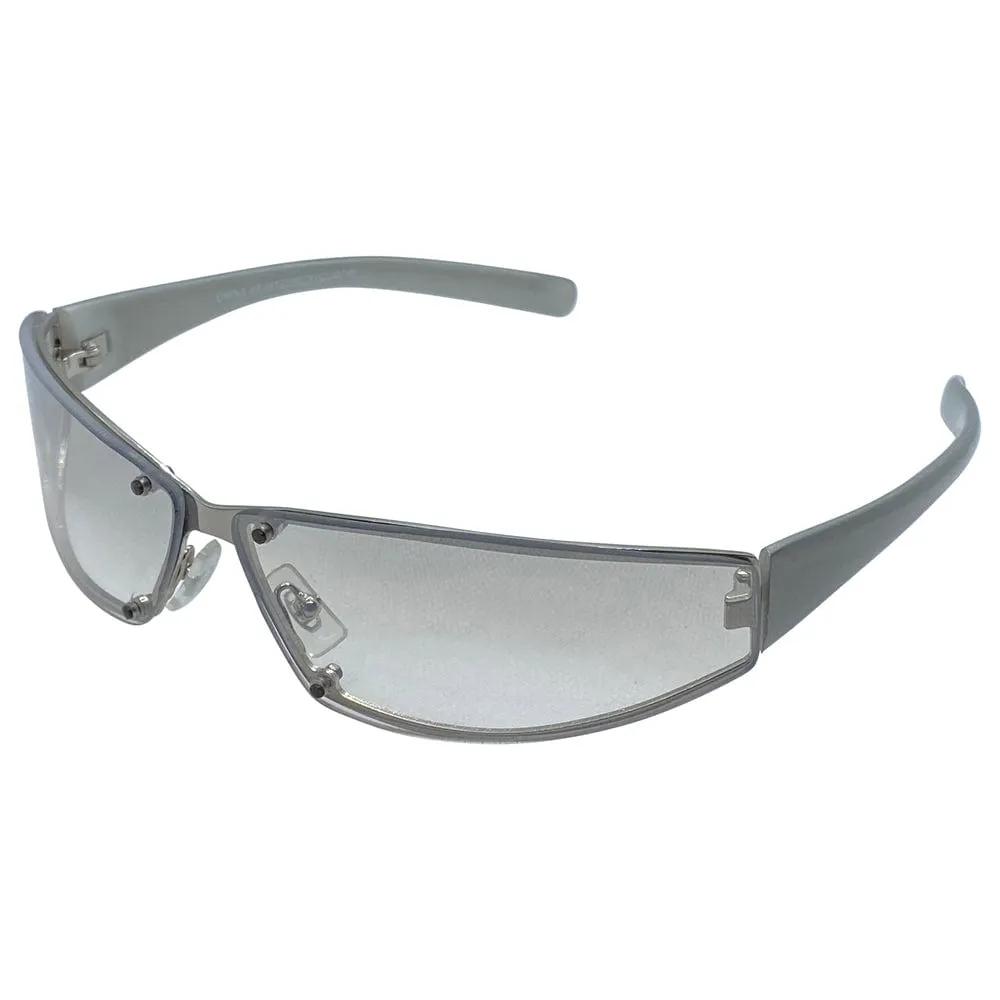 PAPYRUS Silver/Flash Sporty Wraparound Sunglasses sold by Giant Vintage