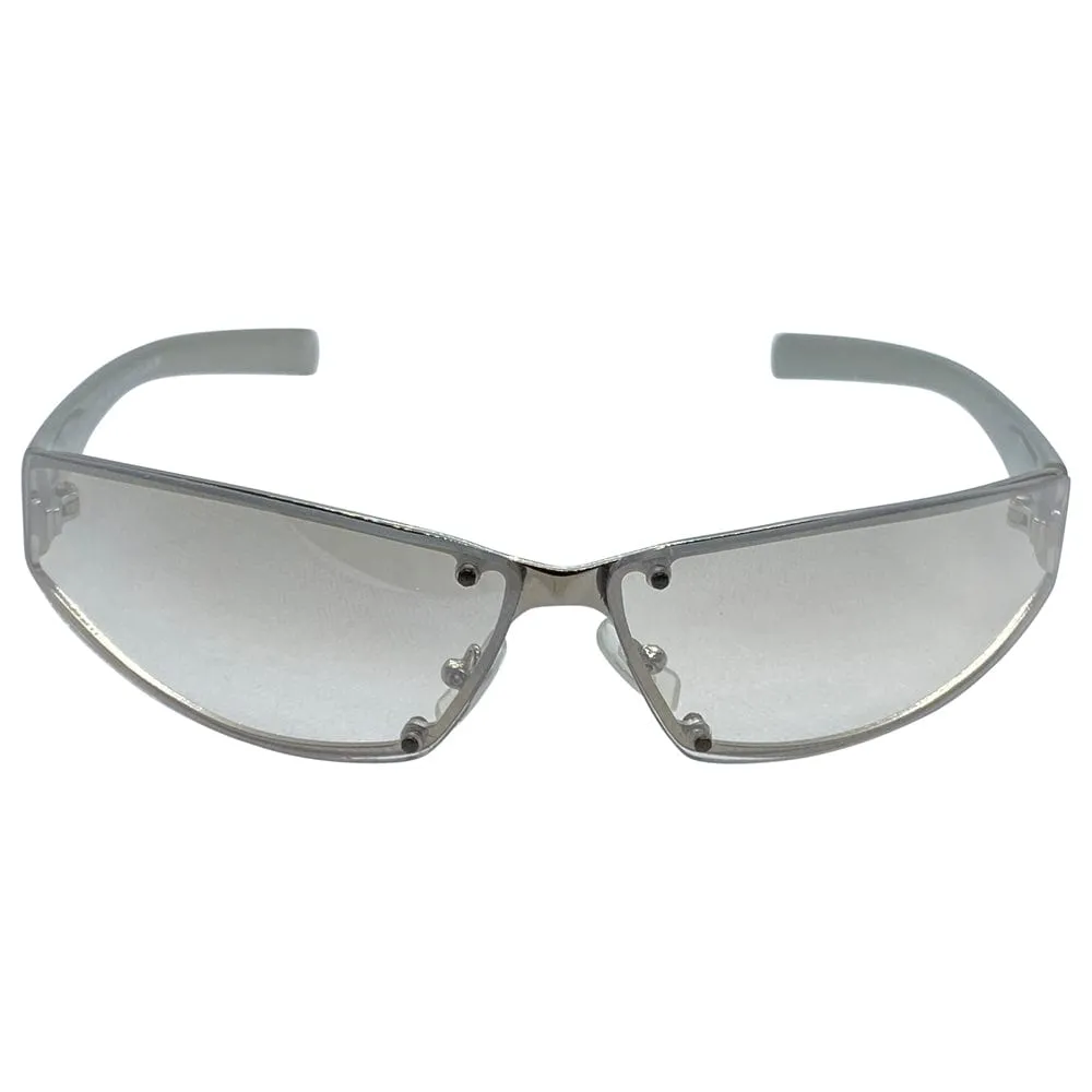 PAPYRUS Silver/Flash Sporty Wraparound Sunglasses sold by Giant Vintage product image thumbnail 3