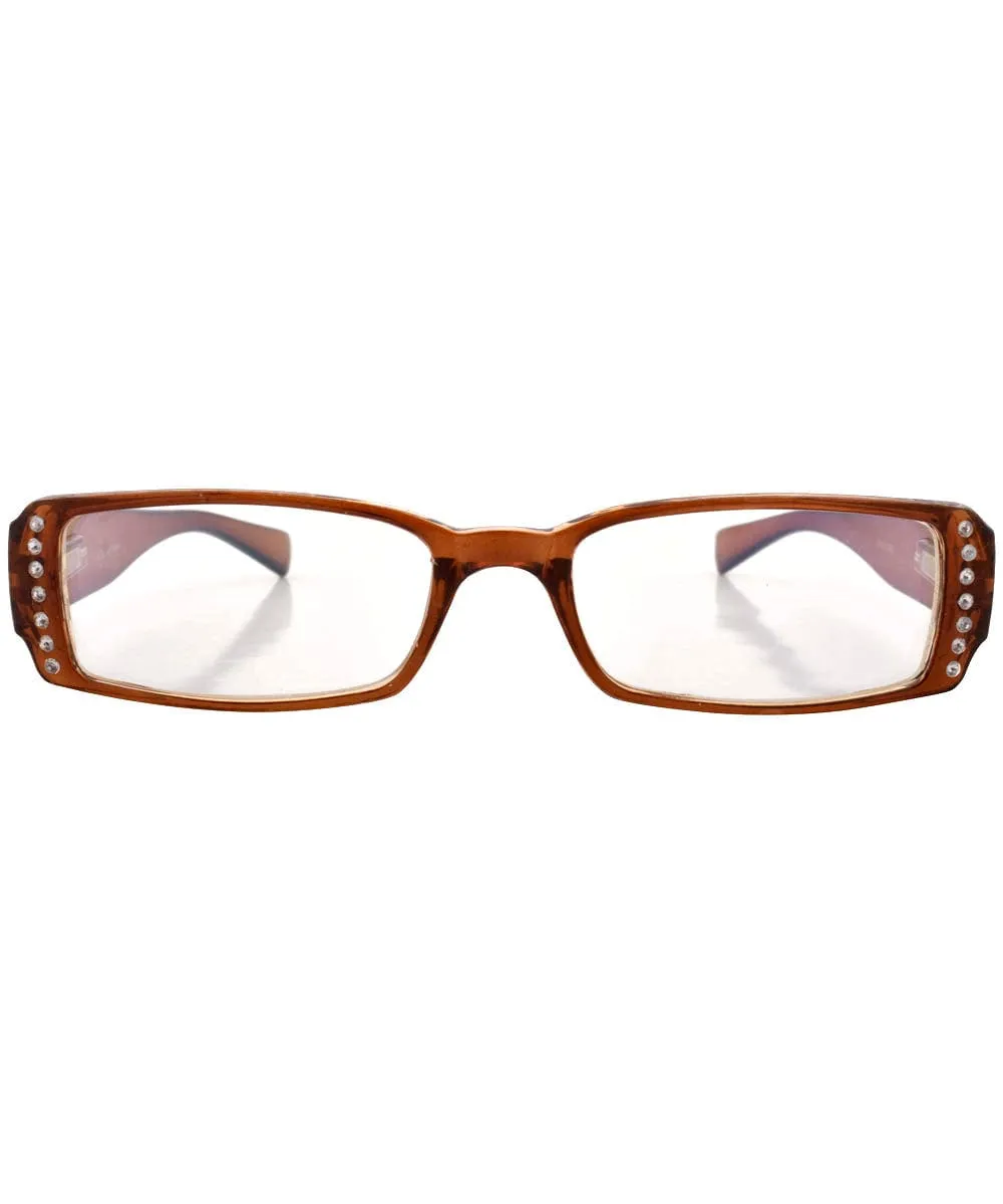 FICTION Brown Clear Glasses sold by Giant Vintage product image thumbnail 2