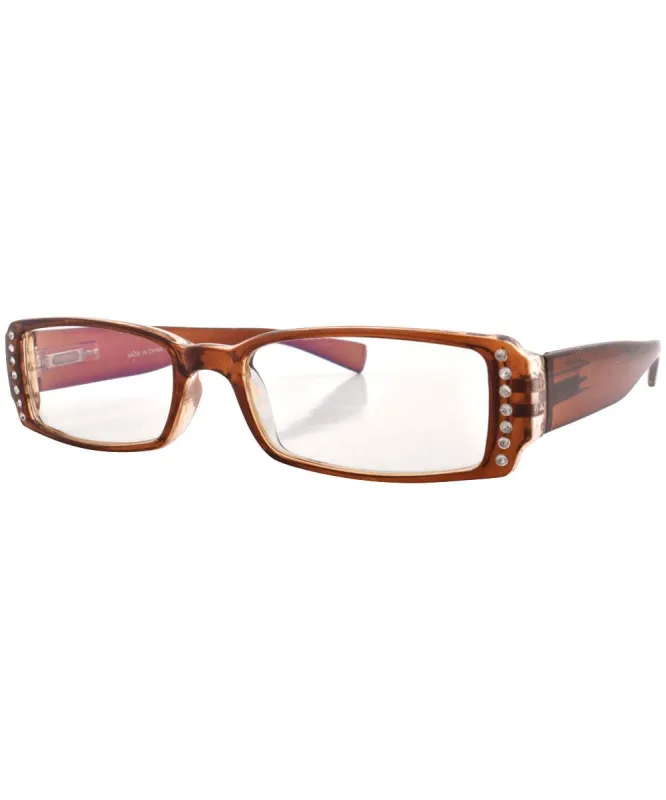 FICTION Brown Clear Glasses sold by Giant Vintage