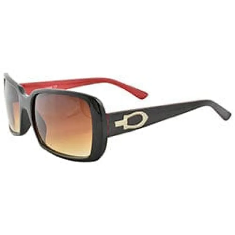 MIRANDA Black/Red Square Sunglasses sold by Giant Vintage