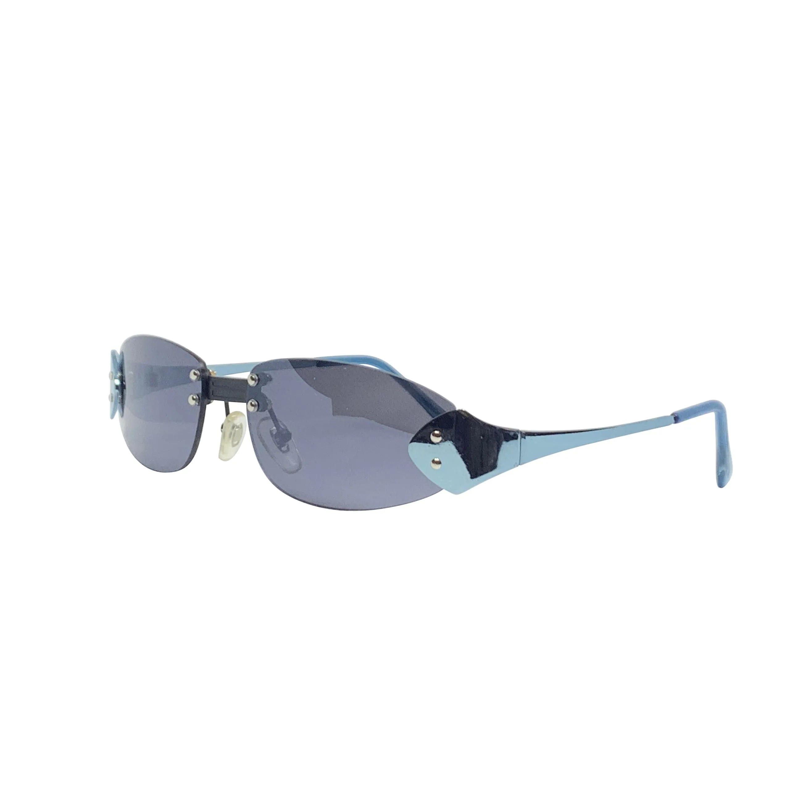 BERTHA Blue Rimless Sunnies sold by Giant Vintage product image thumbnail 2