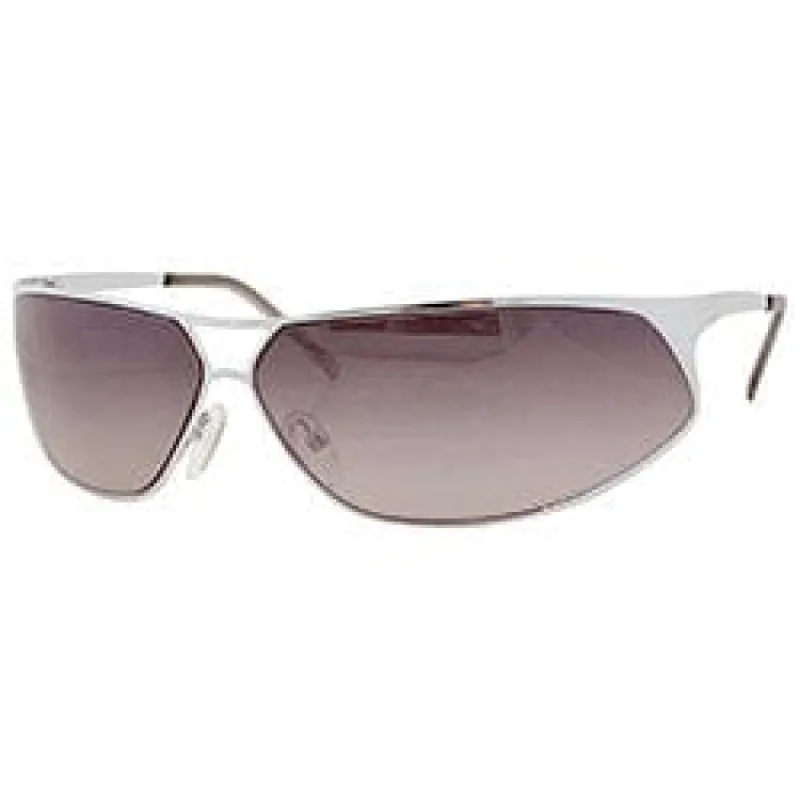 GAYLORD Silver/Smoke Hip-Hop Wrap Sunglasses sold by Giant Vintage
