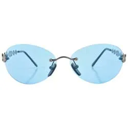 DNA Blue Rimless Sunglasses sold by Giant Vintage product image thumbnail 2