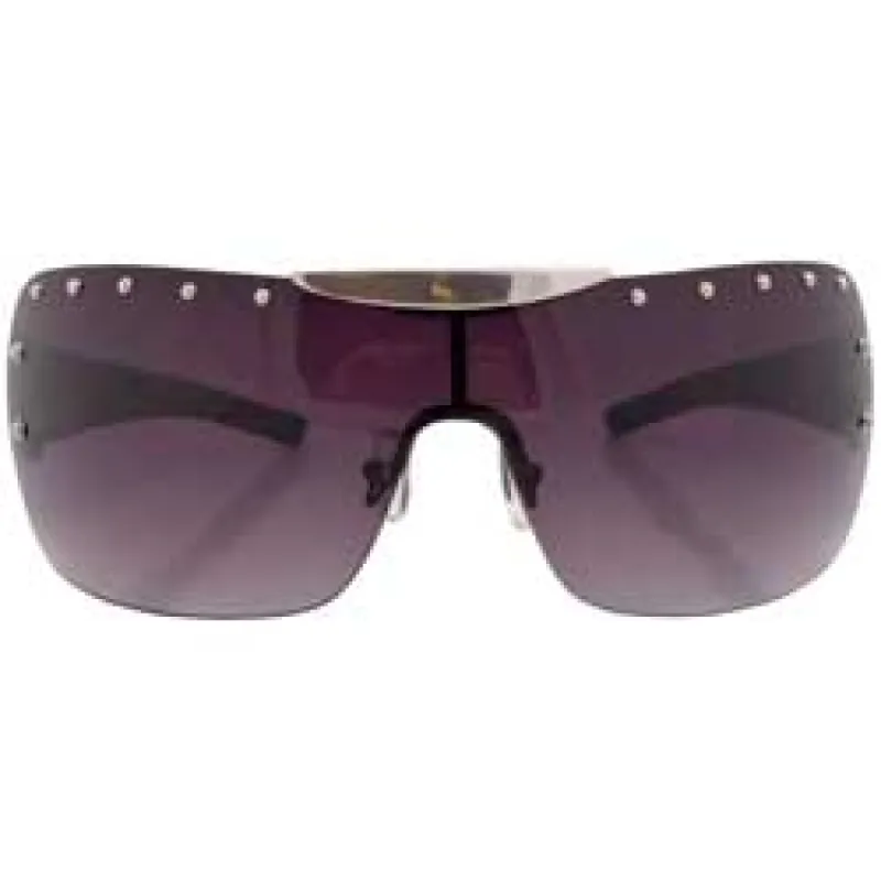 EUROBEAT Silver Shield Sunglasses sold by Giant Vintage