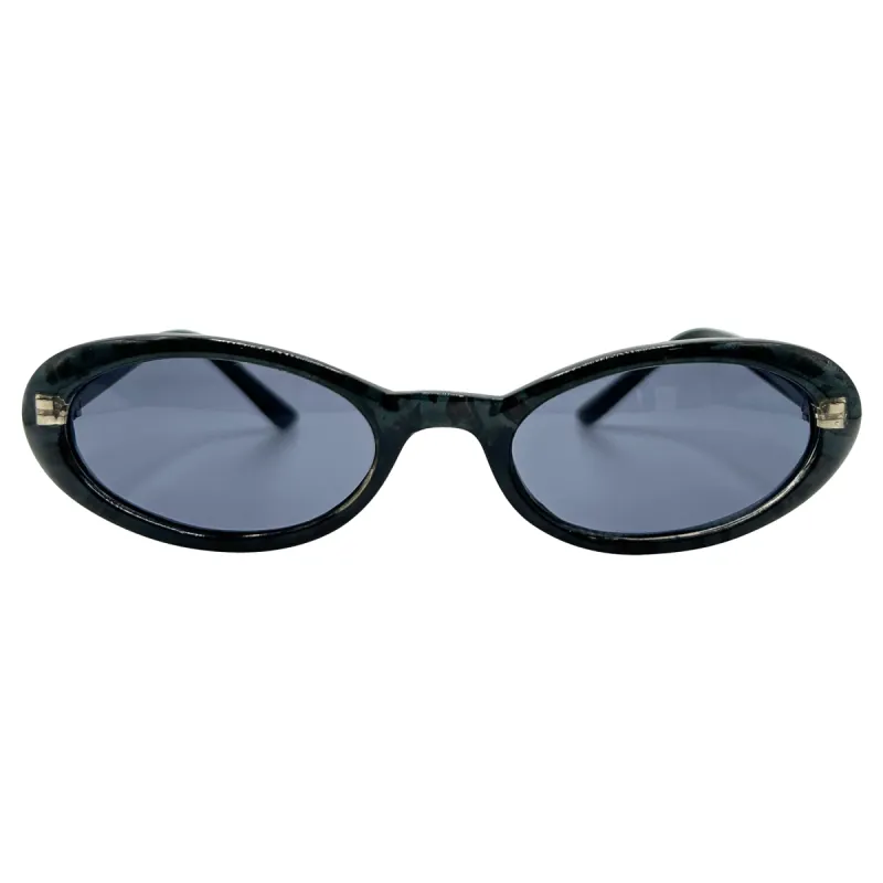 PANTHERESS Oval Panther-Print 90s Sunglasses sold by Giant Vintage
